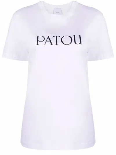 Patou Logo-print Organic-cotton T-shirt In White