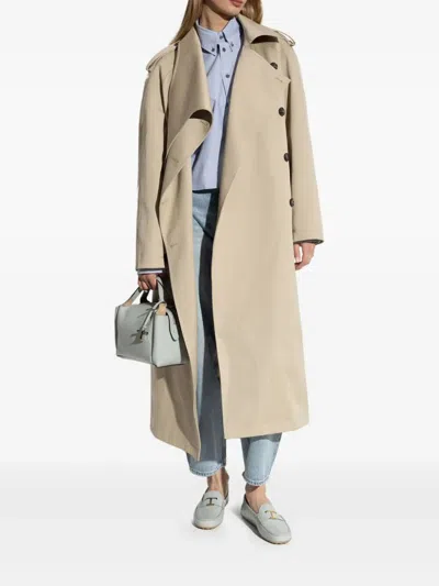 Tod's Grey Leather Loafers In Grey