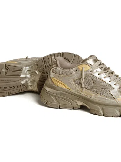 Golden Goose Lightstar Laminated Leather Suede And Net Upper Tpu Star Net Heel And Spur In Grey