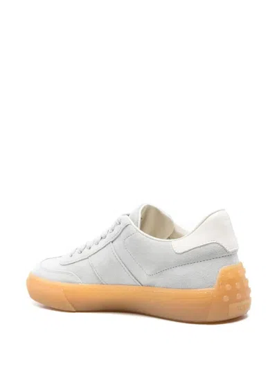 Tod's Light Suede Casual Lace Up Shoes For Men In Beige