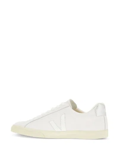 Veja Espar Logo Leather Extra Sneakers Shoes In White
