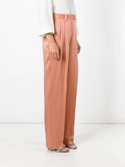 Shop Lanvin High Rise Wide Trousers In Pink
