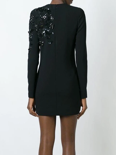Shop Dsquared2 Floral Sequin Fitted Dress