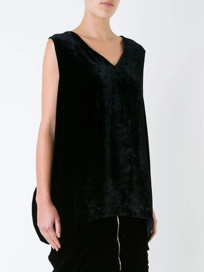 Shop Nehera 'bianne' Velvet Top - Black