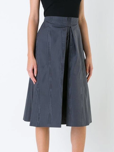 Shop Nina Ricci Inverted Pleat Skirt - Grey