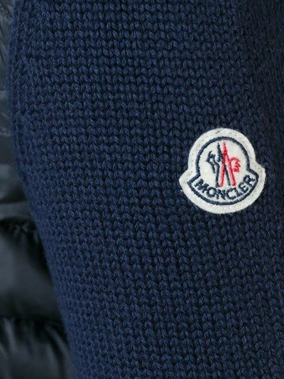 Shop Moncler Knitted Padded Jacket