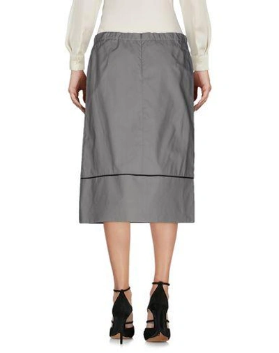 Shop Marni Knee Length Skirt In Grey