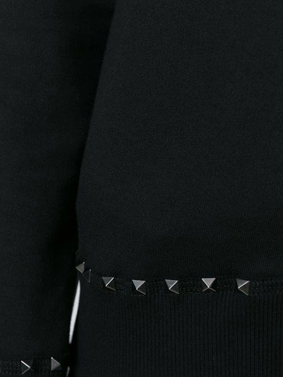Shop Valentino 'rockstud' Sweatshirt - Black