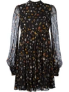 ALEXANDER MCQUEEN 'Obsession' print dress,DRYCLEANONLY