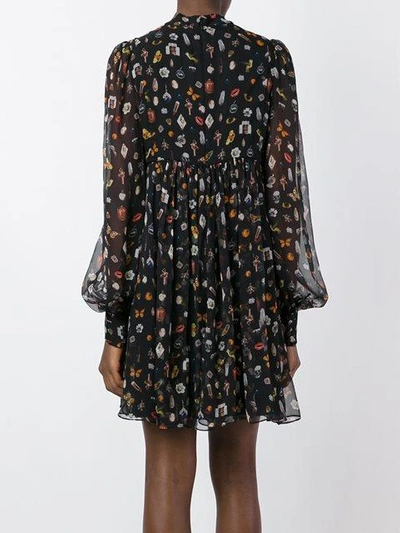 Shop Alexander Mcqueen 'obsession' Print Dress