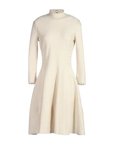 Alexander Mcqueen Short Dress In Ivory