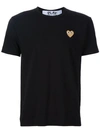 Comme Des Garçons Play Heart Logo T-shirt In Black