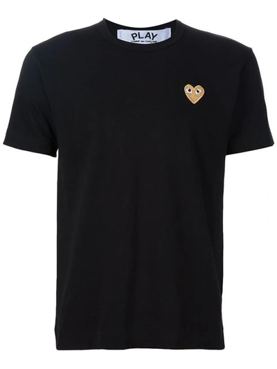 Comme Des Garçons Play Heart Logo T-shirt In Black