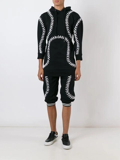 Shop Ktz Laced Up Cropped Trousers - Black