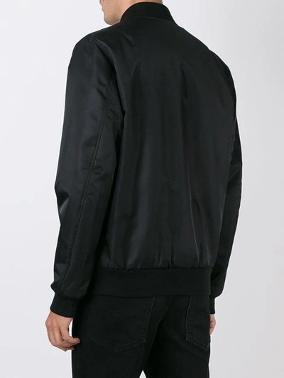 Shop Palm Angels Bomber Jacket In Black