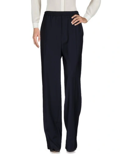 Shop Jil Sander Casual Pants In Dark Blue