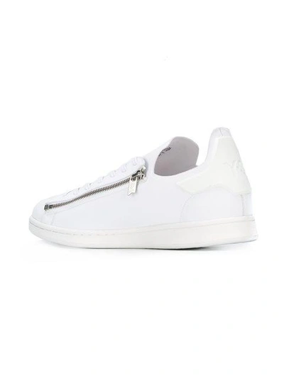 Shop Y-3 Zipped Sneakers - White