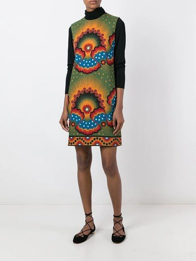 Shop Valentino 'star Stripes' Shift Dress In Multicolour