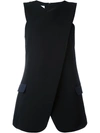 PAUL SMITH crossover sleeveless blouse,DRYCLEANONLY