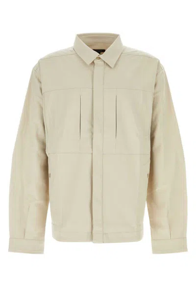 Entire Studios Sand Stretch Oxford Shirt In Beige O Tan