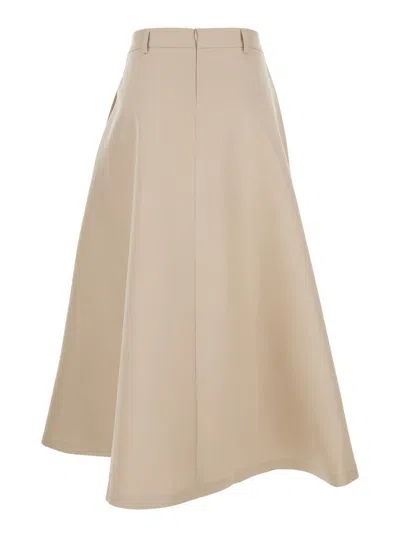 Rohe Voluminous Cotton Skirt In Beige