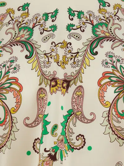 Etro Multicolor Cape With All-over Paisley Print In Silk Woman In Multicolor