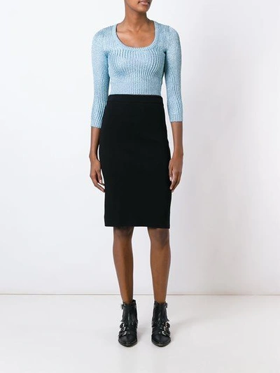 Shop Jeremy Scott Cable Knit Cropped Jumper