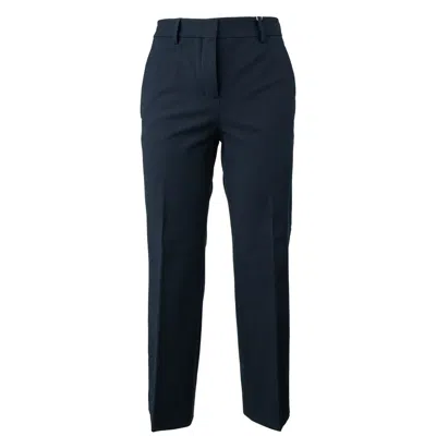 Via Masini 80 Blue Cotton Pants In Blue