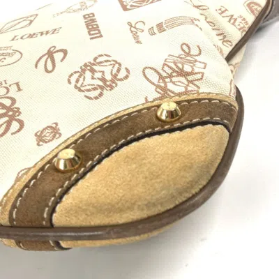 Pre-owned Loewe Beige Canvas Leather Shoulder Bag ()