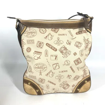 Pre-owned Loewe Beige Canvas Leather Shoulder Bag ()