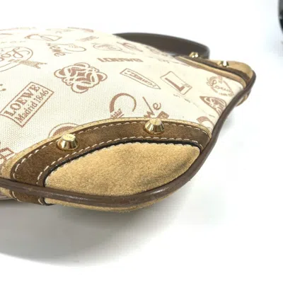 Pre-owned Loewe Beige Canvas Leather Shoulder Bag ()