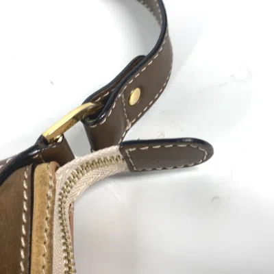 Pre-owned Loewe Beige Canvas Leather Shoulder Bag ()