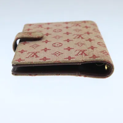 Pre-owned Louis Vuitton Agenda Pm Red Canvas Wallet  ()