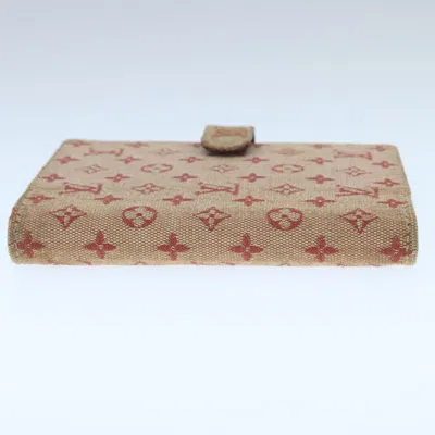 Pre-owned Louis Vuitton Agenda Pm Red Canvas Wallet  ()