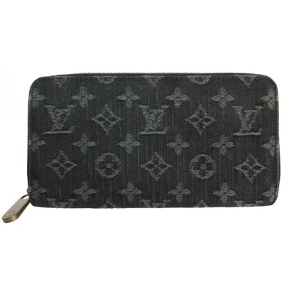Pre-owned Louis Vuitton Black Monogram Denim Coin Purse/coin Case ()