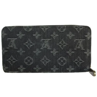 Pre-owned Louis Vuitton Black Monogram Denim Coin Purse/coin Case ()