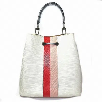 Pre-owned Louis Vuitton Blanc Coquelicots Rose Ballerine Epi Leather Handbag Shoulder Bag () In Blanc, Coquelicots, Rose Ballerine