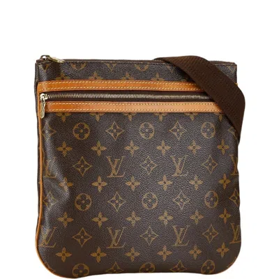 Pre-owned Louis Vuitton Brown Pvc Leather Pochette Shoulder Bag ()