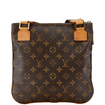 Pre-owned Louis Vuitton Brown Pvc Leather Pochette Shoulder Bag ()