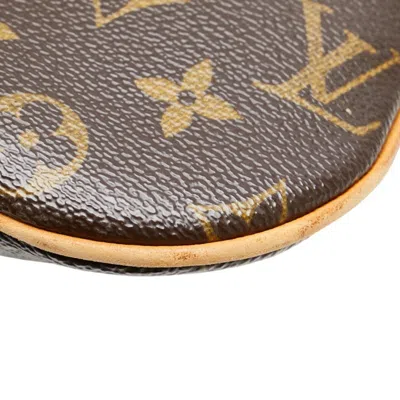 Pre-owned Louis Vuitton Brown Pvc Leather Pochette Shoulder Bag ()