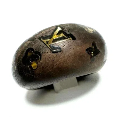 Pre-owned Louis Vuitton Brown Wood Band Ring ()