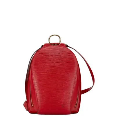 Pre-owned Louis Vuitton Castilian Red Leather Backpack ()