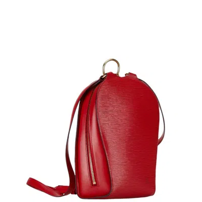 Pre-owned Louis Vuitton Castilian Red Leather Backpack ()