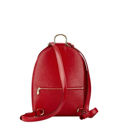 Pre-owned Louis Vuitton Castilian Red Leather Backpack ()