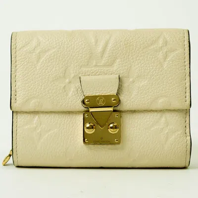 Pre-owned Louis Vuitton Cream Monogram Empreinte Leather Wallet (bi-fold) ()