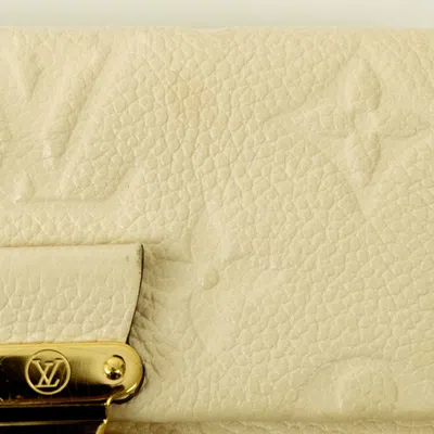 Pre-owned Louis Vuitton Cream Monogram Empreinte Leather Wallet (bi-fold) ()