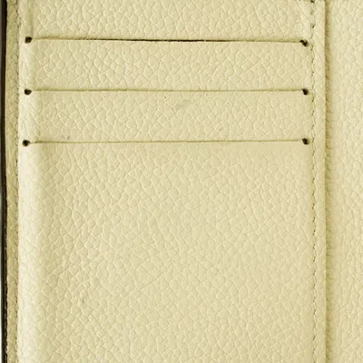 Pre-owned Louis Vuitton Cream Monogram Empreinte Leather Wallet (bi-fold) ()
