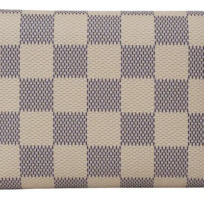 Pre-owned Louis Vuitton Damier Azur Damier Azur Rose Ballerine Damier Azur Wallet (tri-fold) () In Damier Azur, Rose Ballerine