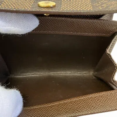 Pre-owned Louis Vuitton Damier Brown Damier Canvas Coin Purse/coin Case () In Brown, Damier Canvas