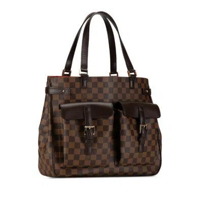 Pre-owned Louis Vuitton Damier Brown Damier Canvas Pvc Leather Handbag Tote Bag () In Brown, Damier Canvas